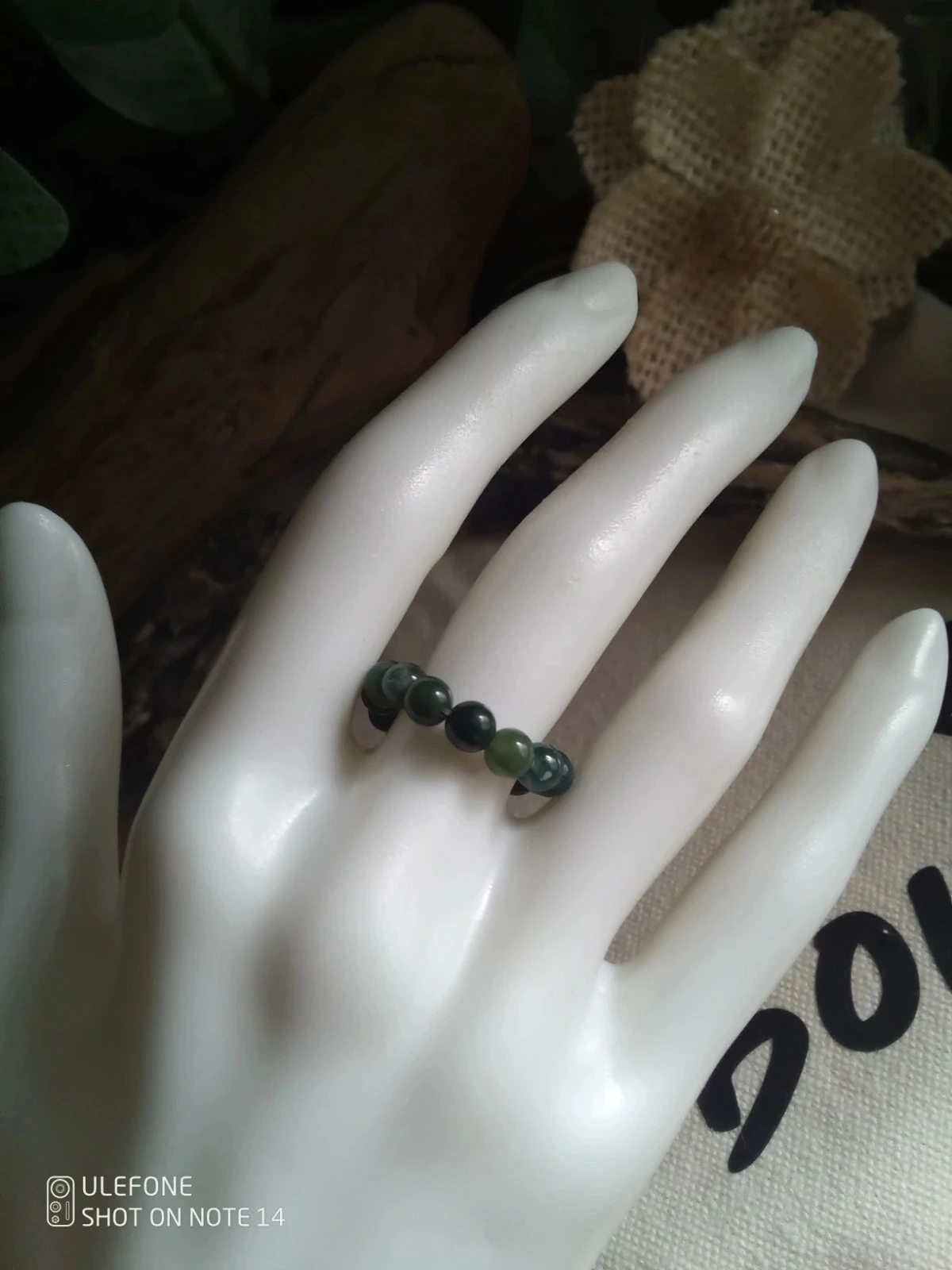 Anillo bohemio con piedras de ágata natural – photo 2